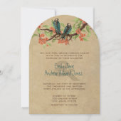 Die Cut Rustic Tortelduifjes Wedding Invitations Kaart (Voorkant)