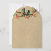 Die Cut Rustic Tortelduifjes Wedding Invitations Kaart (Achterkant)