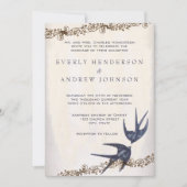 Die cut  Tortelduifjes marineverbinding Kaart (Voorkant)