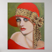 Die dame in rood/Poster Poster (Voorkant)