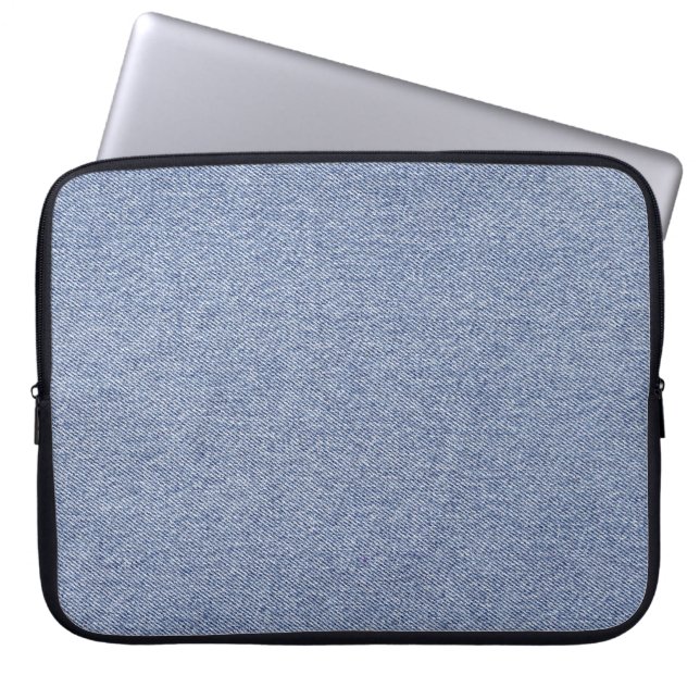 Die denim look laptop sleeve (Voorkant)