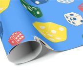 Die Dice Die Board Game Casino Gambling Patroon Cadeaupapier (Rol Hoek)