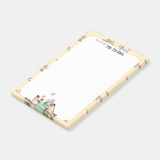 Die Dog Life Funny Boss Post-it® Notes (Schuin)