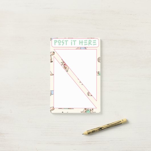 Die Dog Life post hier. Post-it® Notes (Op bureau)