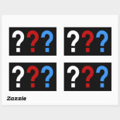 die drei fragezeichen rechthoekige sticker (Vel)