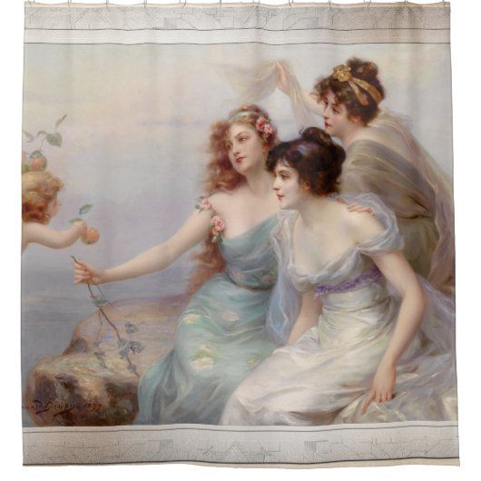 Die drei Grazien van Edouard Bisson Douchegordijn (Voorkant)