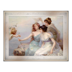 Die drie gratiën door Edouard Bisson Foto Afdruk