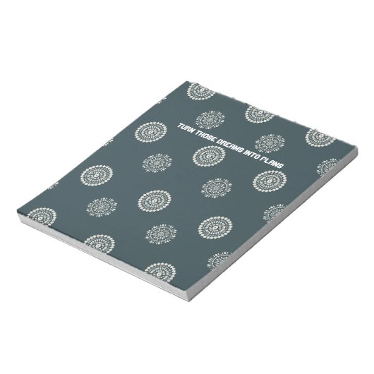 Die dromen omzetten in plannen notitieblok (Linkerzijde)