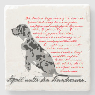 Die Duitse Dog – de Apoll onder de hondenrassen Stenen Onderzetter