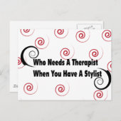 (die een therapeut nodig heeft wanneer u een styli briefkaart (Voorkant / Achterkant)