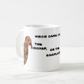 die eerst kwam de kip of de aubergine ? Mok (Voorkant links)