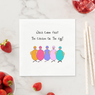 Die eerst kwam de kip of het ei servet