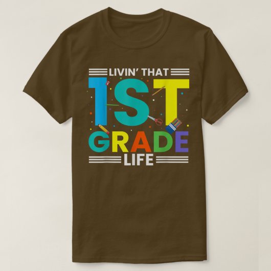 Die eerste klas leven, kind 1 klas terug t-shirt (Design voorkant)