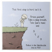 Die eerste stap tegeltje (Voorkant)