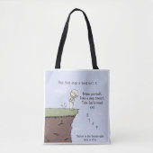 Die eerste stap tote bag (Voorkant)