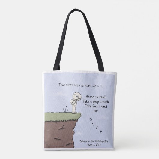 Die eerste stap tote bag (Achterkant)