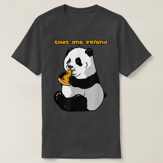 Die ene Pizza en Panda Friend T-shirt (Design voorkant)