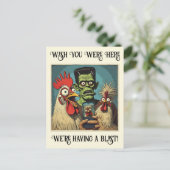 “Die ene vriend” Cheesy Chicken Briefkaart (Staand voorkant)