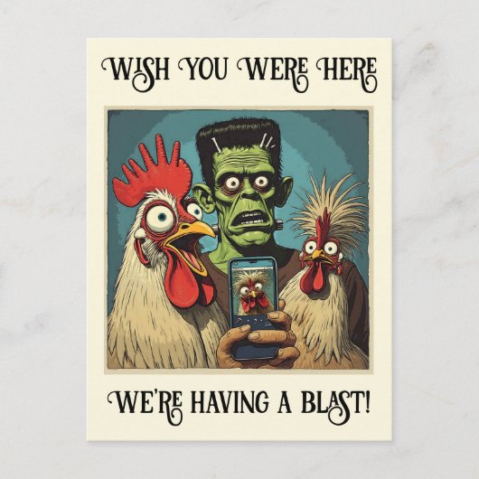 “Die ene vriend” Cheesy Chicken Briefkaart (Voorkant)