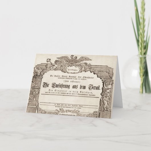 Die Entführung aus dem Serail (Mozart) Kaart (Voorkant)