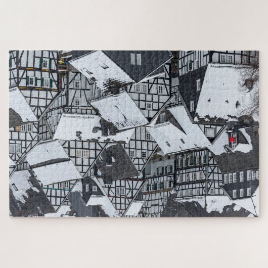 Die Fachwerkhäuser von Freudenberg im Siegerland Legpuzzel (Horizontaal)