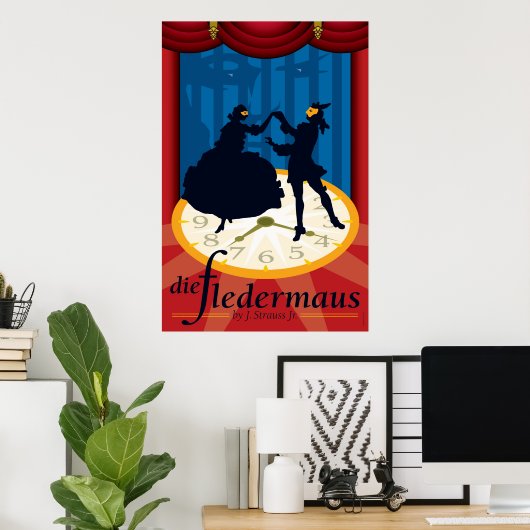 Die Fledermaus, Opera Poster (Thuiskantoor)