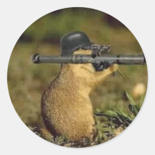 Die Fox sterven Ronde Sticker
