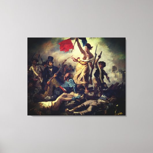 Die Freiheit führt das Volk – Eugène Delacroix Canvas Afdruk (Voorkant)