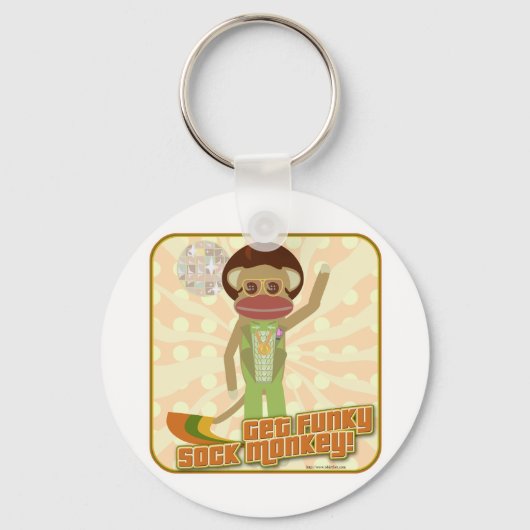 Die Funky Sock Monkey Sleutelhanger (Voorkant)