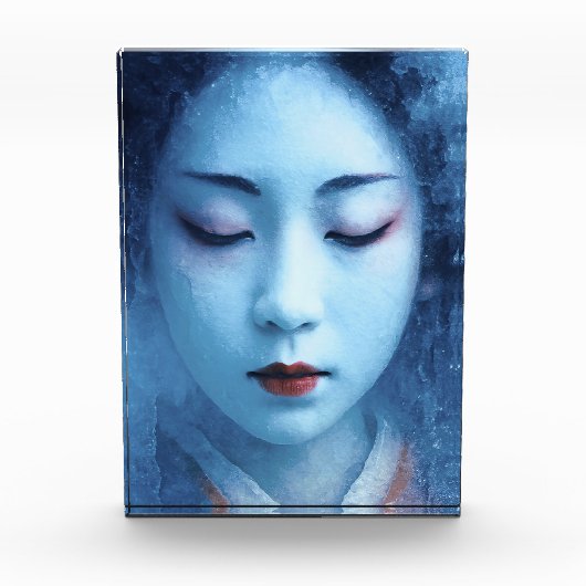 Die Geisha im Eis - Expressiv Fotoblokken (Voorkant)