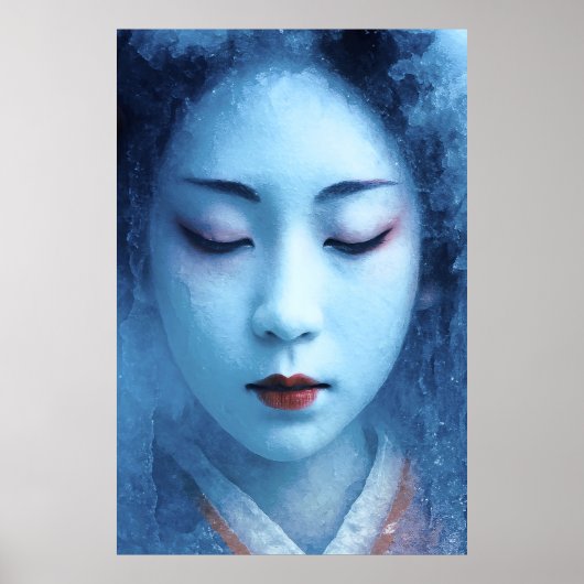 Die Geisha im Eis - Expressiv Poster (Voorkant)