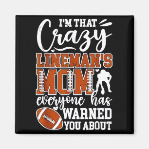 Die gekke Linemans moeder Funny Football moeder Magneet