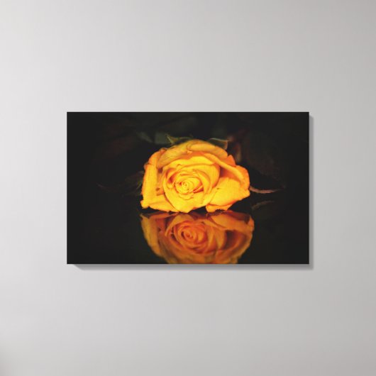 Die gelbe Rose Canvas Afdruk (Voorkant)