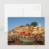 Die Ghats von Varanasi am Ganges Briefkaart (Voorkant / Achterkant)
