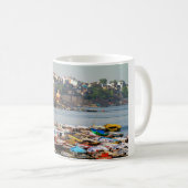 Die Ghats von Varanasi am Ganges Koffiemok (Voorkant rechts)