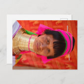 Die Giraffenhalsfrauen aus Myanmar Postkarte Briefkaart (Voorkant / Achterkant)