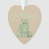 Die 'Got That Quiet'-kat ornament - cadeau voor ho (voorkant)