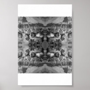 Die Gotthardpost - Rudolf Koller - Horses - Pferde Poster