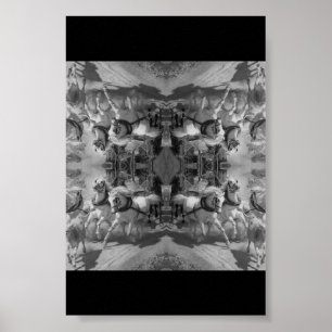 Die Gotthardpost - Rudolf Koller - Horses - Pferde Poster