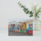 Die Graffiti in Belfast Irland Briefkaart (Staand voorkant)