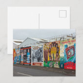 Die Graffiti in Belfast Irland Briefkaart (Voorkant / Achterkant)