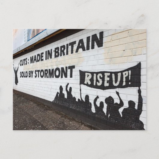 Die Graffiti in Belfast Irland Briefkaart (Voorkant)