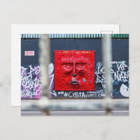 Die Graffiti in Belfast Irland Postkarte Briefkaart (Voorkant / Achterkant)