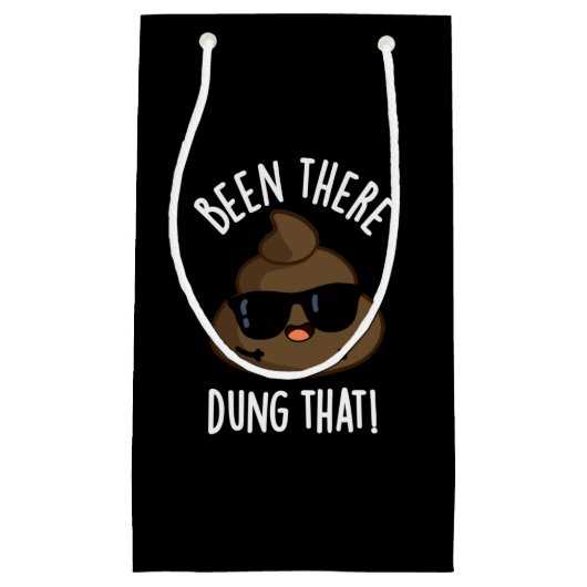 Die grappige Poop Pun Dark BG is er geweest Klein Cadeauzakje (Voorkant)