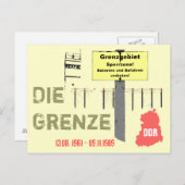 Die Grenze DDR Design Briefkaart (Voorkant / Achterkant)