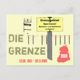 Die Grenze DDR Design Briefkaart