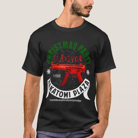 Die Hard T-Shirt Nakatomi Plaza kerstfeest Sur (Voorkant)