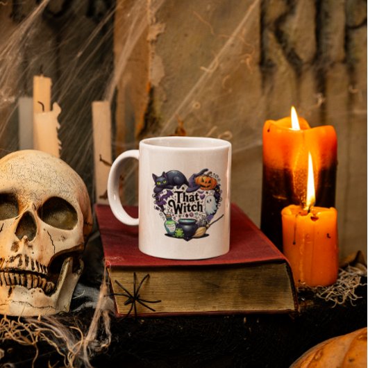 Die heks Halloween koffie Mok