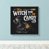 Die heks heeft mijn Snoep donker gemaakt Canvas Afdruk (Insitu (Houten vloer))