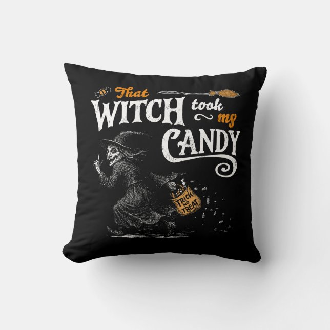 Die heks heeft mijn Snoep donker gemaakt Kussen (Voorkant)